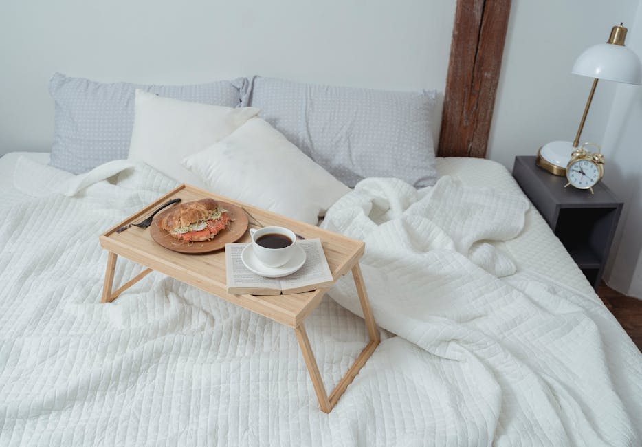 Cozy morning scene with breakfast